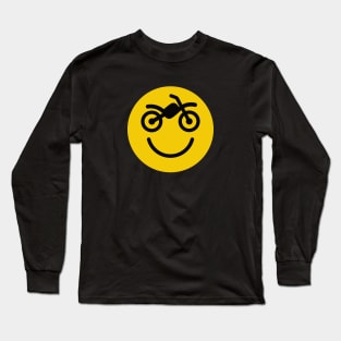 Happy off the road motocross smiley - motorcycle 2 Long Sleeve T-Shirt